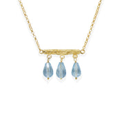 Sky Blue Topaz Drop Necklace (L22-N275)