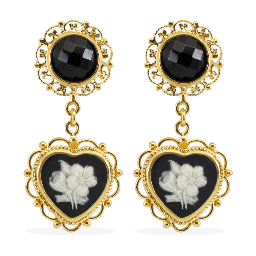 Bouquet Cameo Earrings (MME-307)