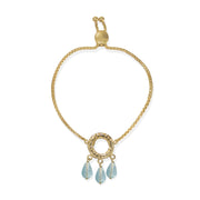 Blue Topaz Drop Bracelet (L22-B260)