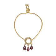 Garnet Drop Bracelet (L22-B262)