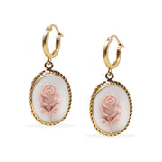 Rose Cameo Pink Earrings (CJE-F-151)