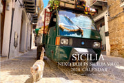 2024年卓上カレンダー（木製スタンド・ポストカード付き）SICILIA-NEKO TABI IN SICILIA Vol.02-ネコと旅するシチリア-